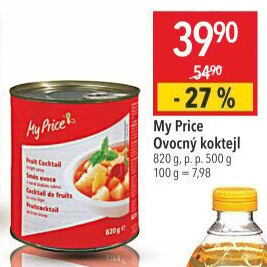 Kompot ovocný koktejl My Price