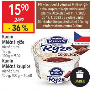 Mléčná rýže Kunín