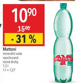 Přírodní voda Mattoni