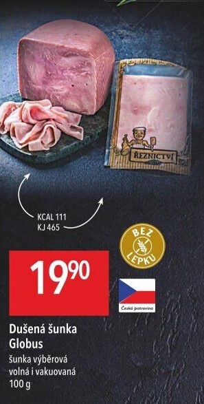 Šunka dušená výběrová Globus