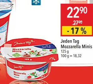 Sýr Mozzarella Minis Jeden Tag