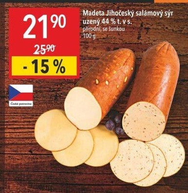 Sýr uzený salámový Jihočeský Madeta
