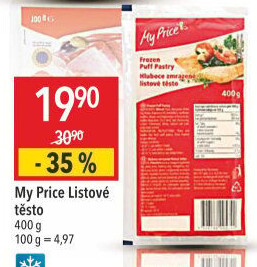 Těsto listové mražené My Price