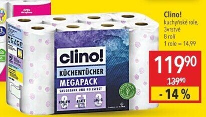 Utěrky kuchyňské 3vrstvé Clino!