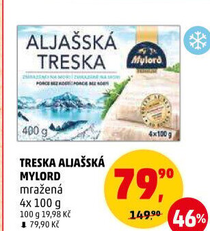 Aljašská treska filé mražená Mylord