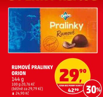 Bonboniéra Pralinky rumové Orion