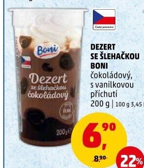 Dezert pudink se šlehačkou Boni