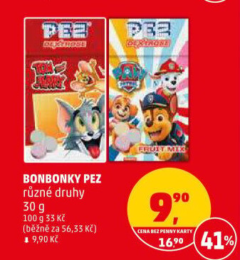 Dražé s dětským motivem PEZ
