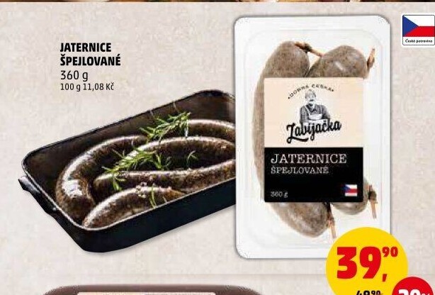 Jitrnice Dobrá česká Zabijačka