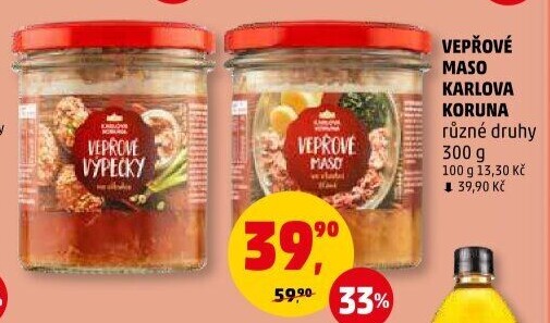 Maso vepřové ve sklenici Karlova Koruna