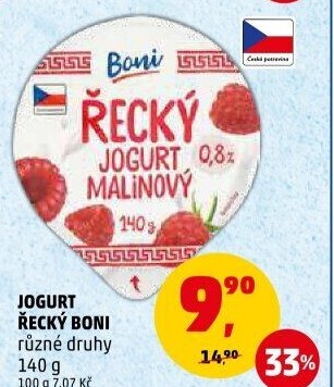 Ochucený jogurt řeckého typu Boni