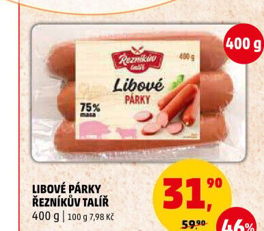 Párky libové Řezníkův talíř