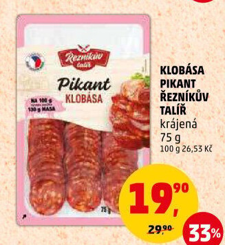 Pikantní klobása Řezníkův talíř