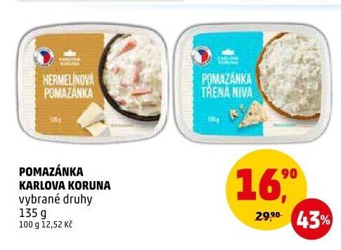 Pomazánky Karlova Koruna