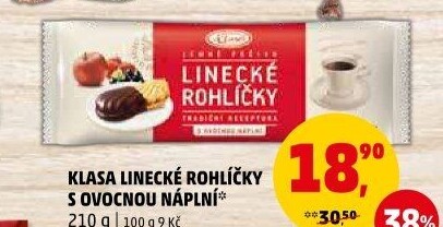 Rohlíčky linecké Klasa Pekárny a cukrárny Klatovy