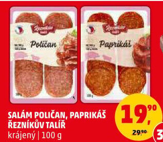 Salám Poličan Řezníkův talíř