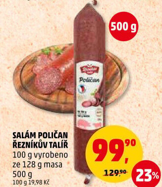 Salám Poličan Řezníkův talíř