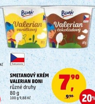 Smetanový krém Valerian Boni