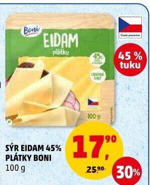 Sýr Eidam 45% Boni