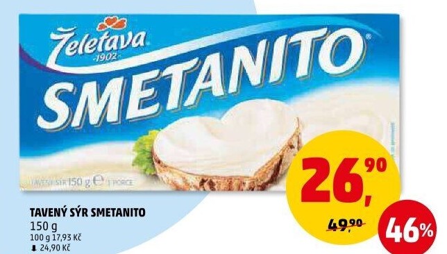 Sýr tavený Smetanito Želetava
