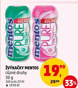 Žvýkačky Pure Fresh Mentos