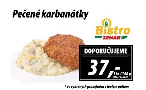 Karbanátek masový pečený
