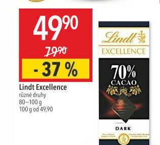 Čokoláda Excellence Lindt