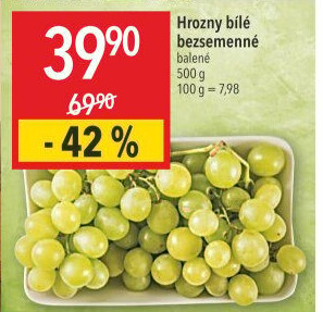 Hrozny bílé bezsemenné