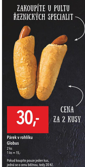 Párek v rohlíku Globus