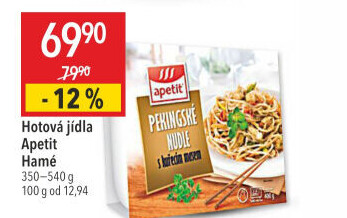 Pekingské nudle s kuřecím masem a zeleninou Apetit
