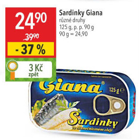 Sardinky v oleji Giana