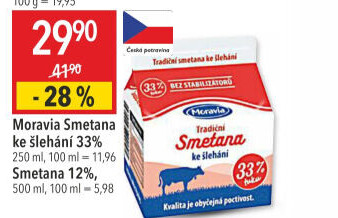 Smetana ke šlehání 33% Moravia