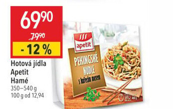 Pekingské nudle s kuřecím masem a zeleninou Apetit