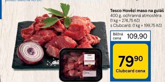Hovězí maso na guláš Tesco