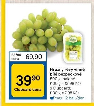 Hrozny bílé bezsemenné The Grower'