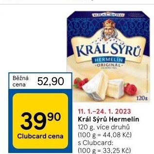 Sýr Hermelín Král sýrů