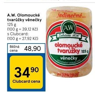 Sýr tvarůžky olomoucké věnečky A.W.