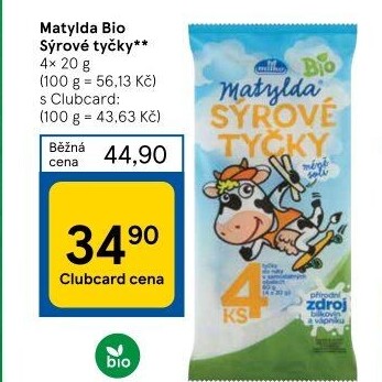 Sýrové tyčky bio Matylda Milko