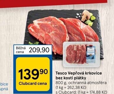 Vepřová krkovice bez kosti Tesco