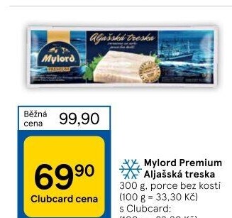 Aljašská treska filé pro děti mražené Premium Mylord