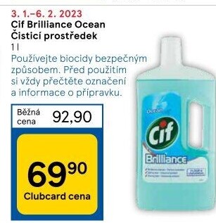 Čistič na podlahy Cif Brilliance