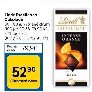 Čokoláda Excellence Lindt