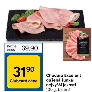 Dušená šunka nejvyšší jakosti Excelent Beskydské uzeniny Chodura