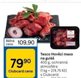 Hovězí maso na guláš Tesco