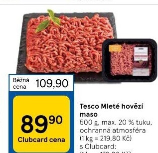 Hovězí mleté maso Tesco