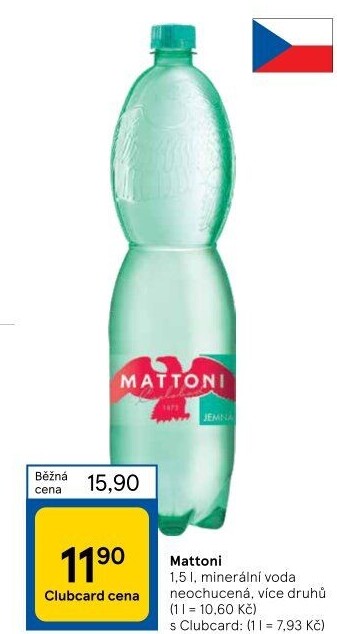 Přírodní voda Mattoni