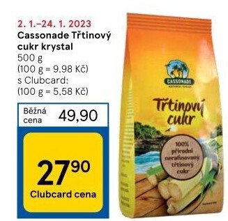 Třtinový cukr Cassonade