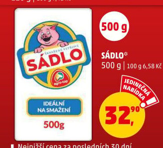Sádlo vepřové škvařené