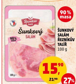 Salám šunkový Řezníkův talíř