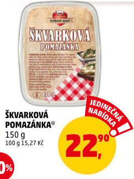 Škvarková pomazánka Vepřové hody Zeman - maso uzeniny